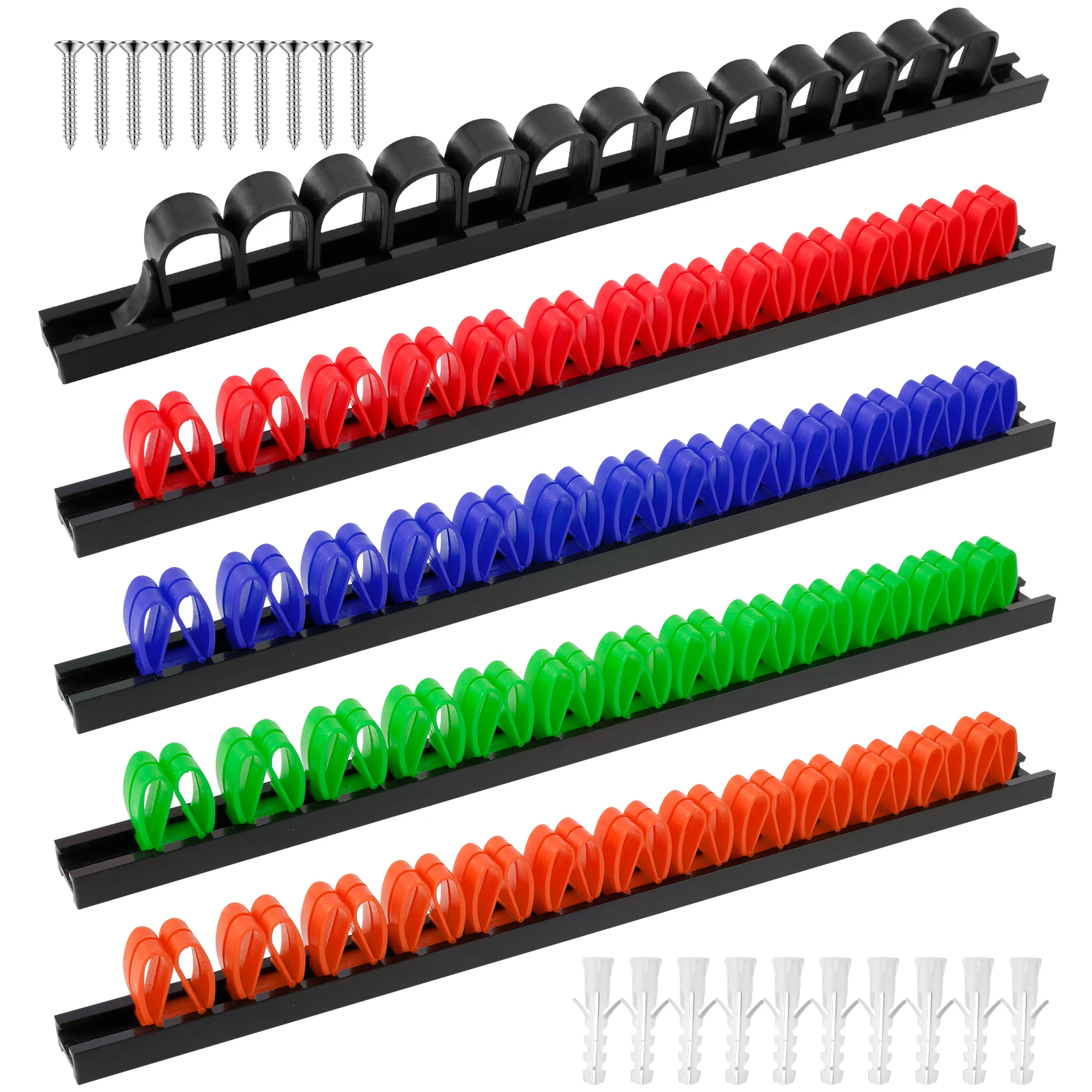 

2Pcs/5Pcs Screwdriver Organizer Wall Mounted Screwdriver Holder Screwdriver Rack Space Saving Wall Screwdriver Stand