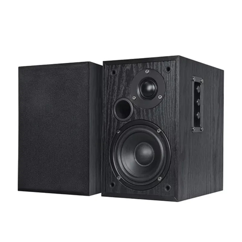 40W 2CH Super Bass Wooden Enclosure Box Bookshelf Computer Desks Power Amplifier Audio Stereo Hifi Home Theatre System Speaker