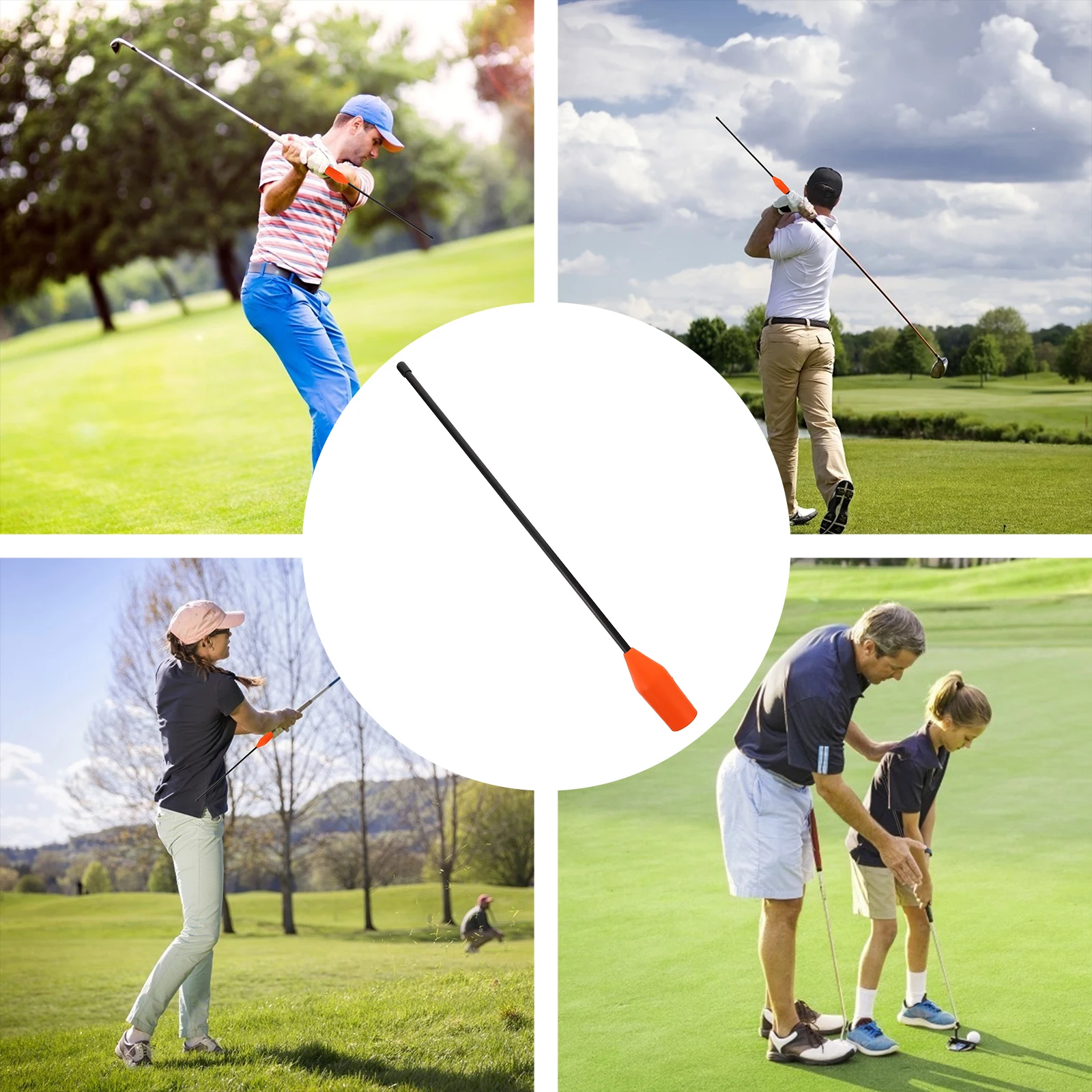 

Golf Swing Practicing Rod Trainer Portable Correction Tool for Beginners Lightweight Durable Practical Use Small Size Easy