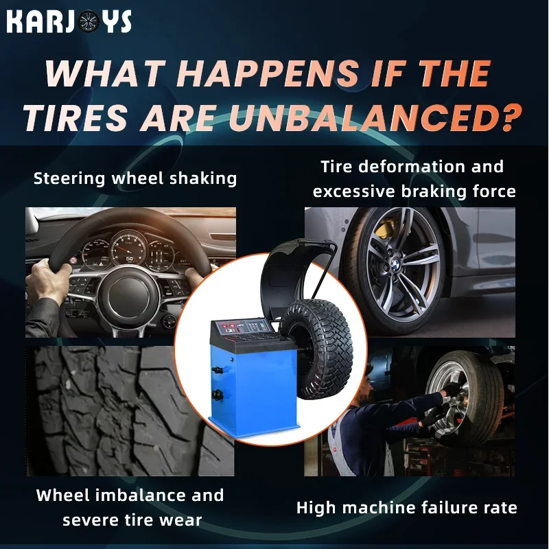 Semi-automatic Blue Tire Removal Machine Combo 0.25kw Smart Wheel Balancer With Good Price