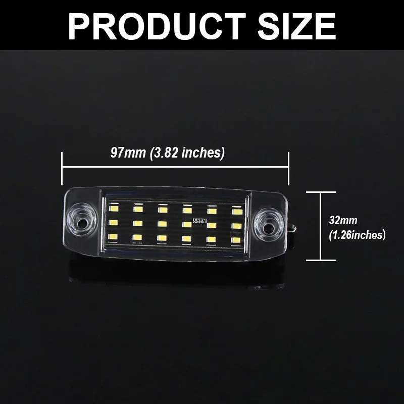 2pcs 12v White 18LEDs For Kia Sportage 2010-up For Hyundai Kona 2017- For i40 CW 2011- High Quality SMD Car License Plate Lights