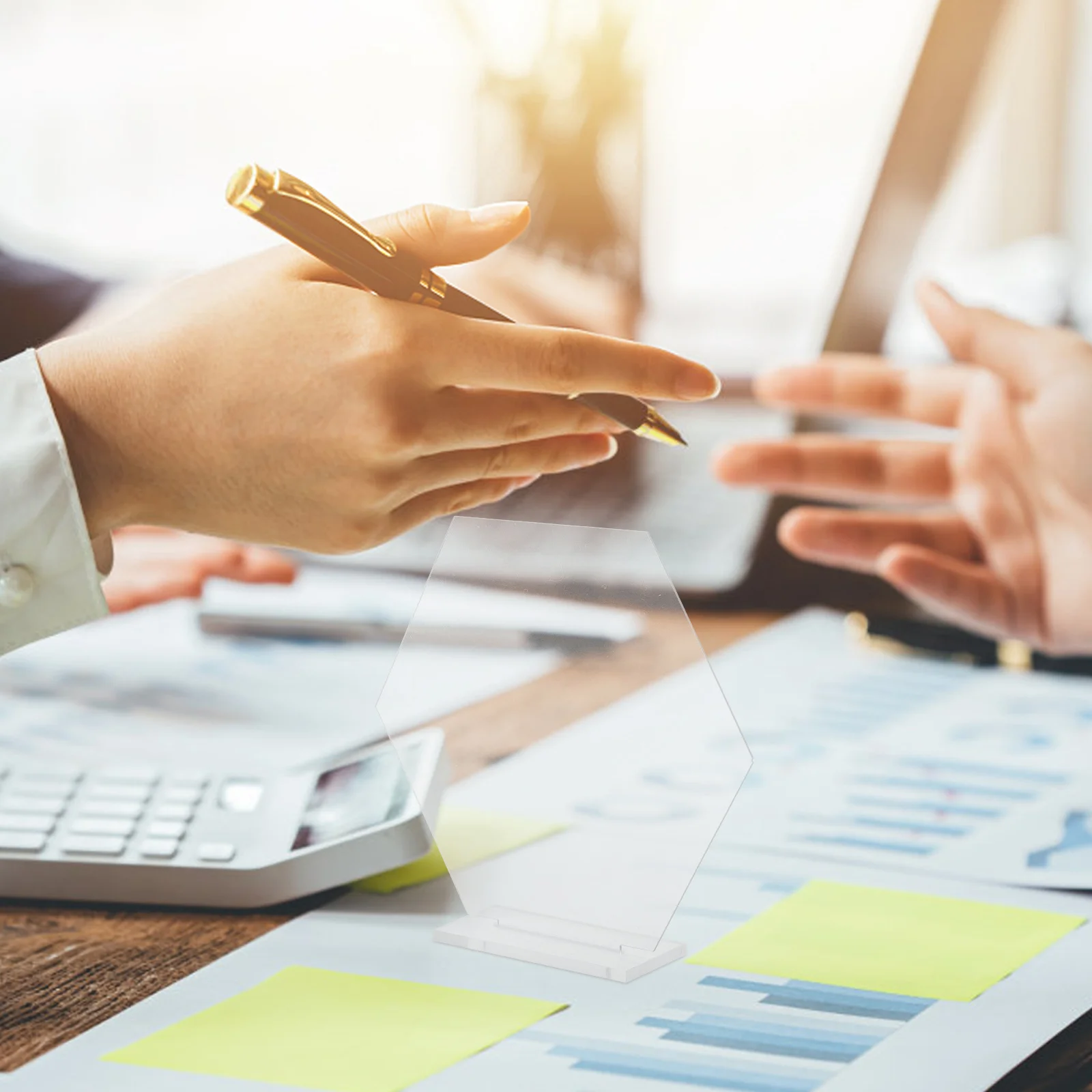 

18Set Clear Hexagon Acrylic Table Markers DIY Blank for Wedding Events Elegant Modern Signage Table Number Tags