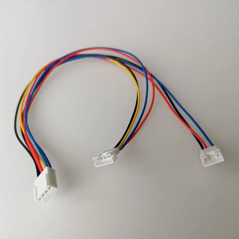 Placa gráfica Ventilador, 4Pin Mini para 2 Port, 3Pin, 4P Adaptador, Extensão Cabo de alimentação PVC, masculino e feminino, 26 centímetros