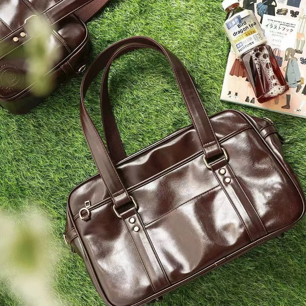 

Briti Sle PU Leather oulder Bag Commuter Tote Bag Large Capaci Single oulder Bag College Simple Upade Version Bag