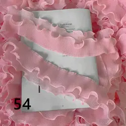 10yard price stretch double fungus wrinkle lace chiffon elastic lace pleated skirt DIY clothing accessories