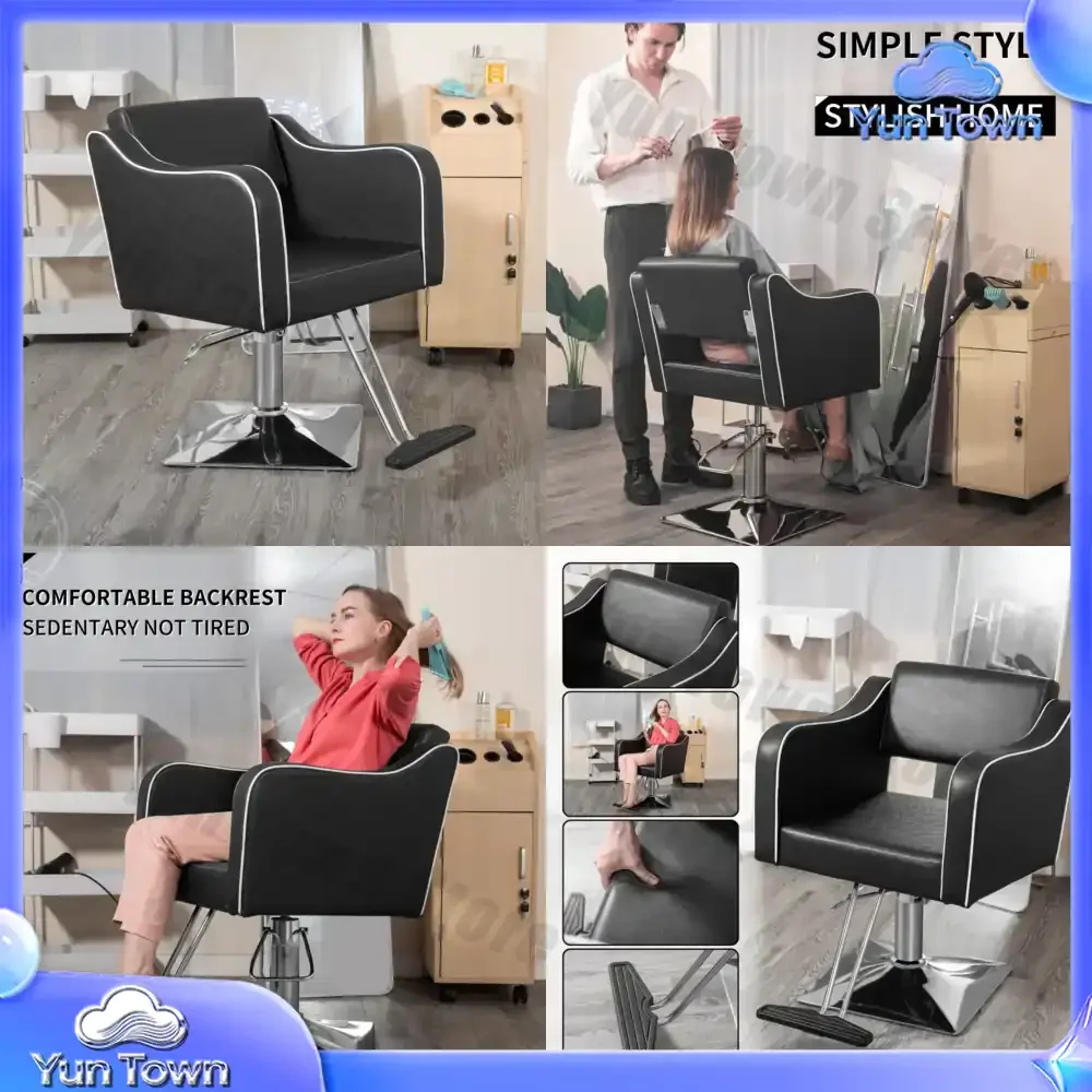 Premium Quality Leather Memory Foam Seat Luxurious Comfort Luxury Salon Styling Chair
