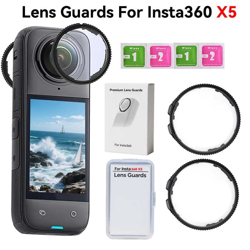 Lens Guard for Insta360 X5 Standard Lens Protector Removable Protective Lens Cover for Insta 360 X5 Action camera Accessories