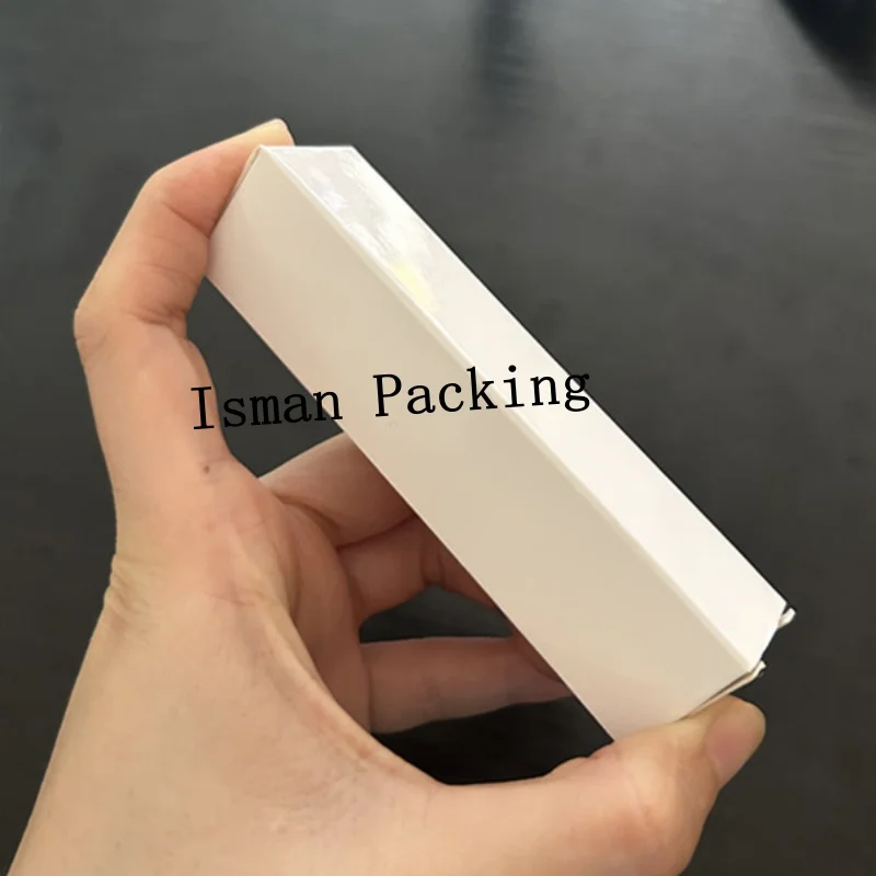 50Pcs W23*H98mm Empty hot pink black white foldable lip gloss packaging gold lipgloss paper box for cosmetic containers tube