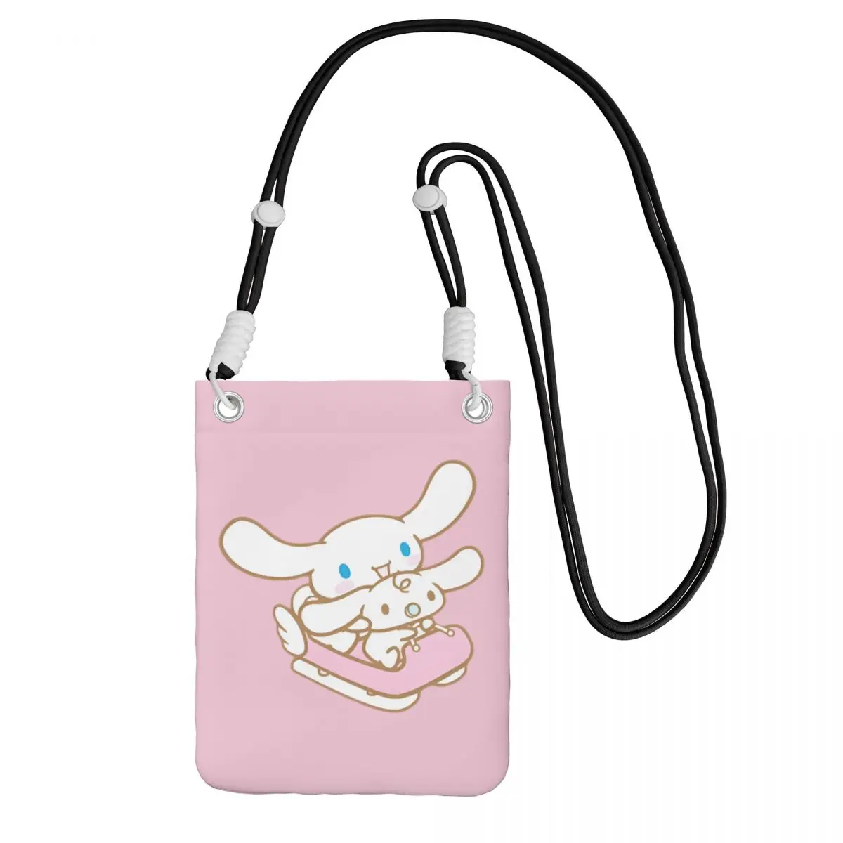 

Сумка для мобильного телефона Cinnamoroll на заказ, диагональная сумка для мужчин и женщин, крутая белая сумка для мобильного телефона с собакой для путешествий, чехол для денег