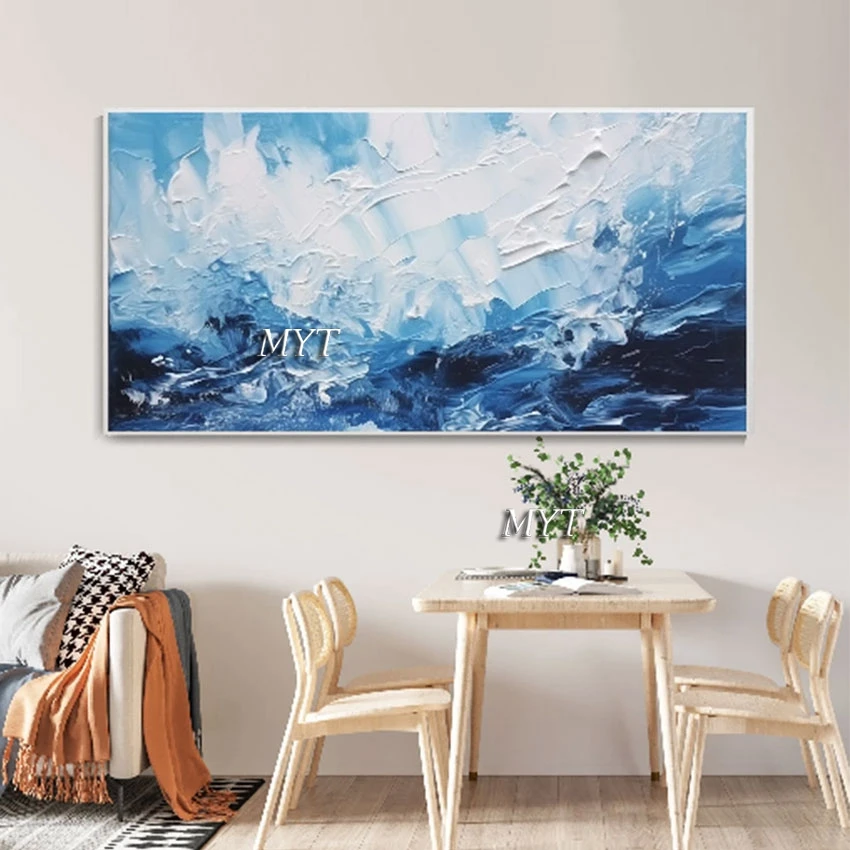 

Palette Knife Canvas Arts Large Size Acrylic Textured Abstract Paintings Home Designs Decorations Living Room Wall Picture