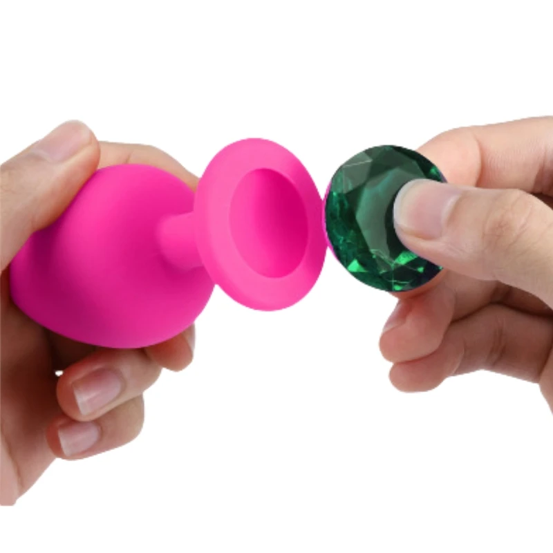 Adult Sex Toys of Silicone Anue Plug Butt Plug G-spot Prostate Massager with Jewel Accessory for Woman Men Gay Erotic Shop