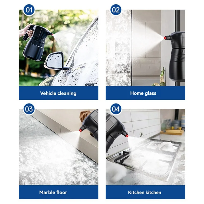 2L Electric Foam Sprayer Car Washing Foam Sprayer Can Rechargeable Foaming Pump Watering Can Car Wash Electric Water