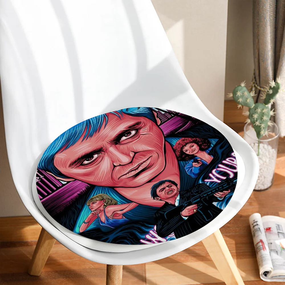 Scarface The World is Yours Classic Movie European Meditation Cushion Stool Dining Chair Tatami Seat Anti-Slip Outdoor Cushions