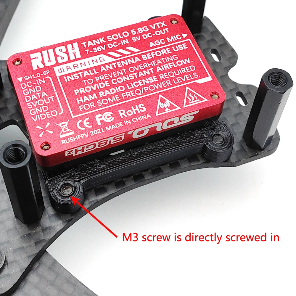 3D Printed Printing Vedio Transmitter holder TPU Flight Control VTX 30 to 20mm mount for FPV Racing Drone