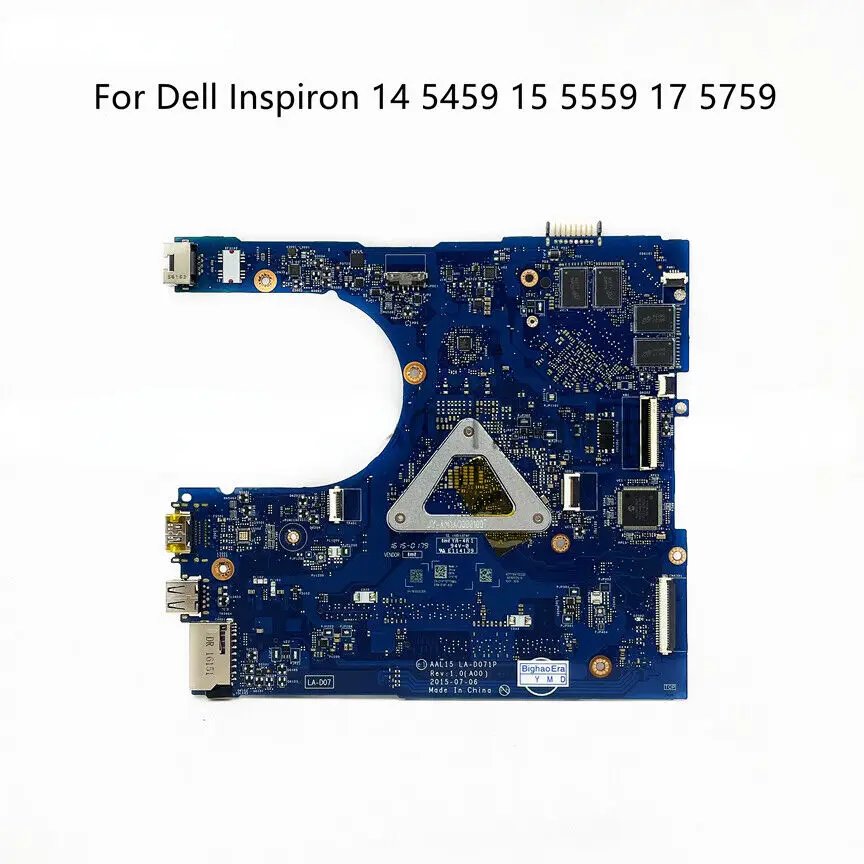 LA-D071P For Dell Inspiron 5459 15-5559 main board i3 i5 i7-6500U CPU R5 M335-