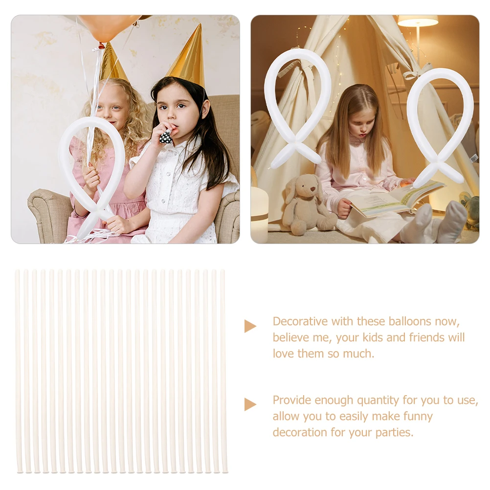 

200pcs Strip Latex Decorative Twisting Party Favors Wedding Festival Event Decor Modeling Balloons Kit Bulk Long Balloons For