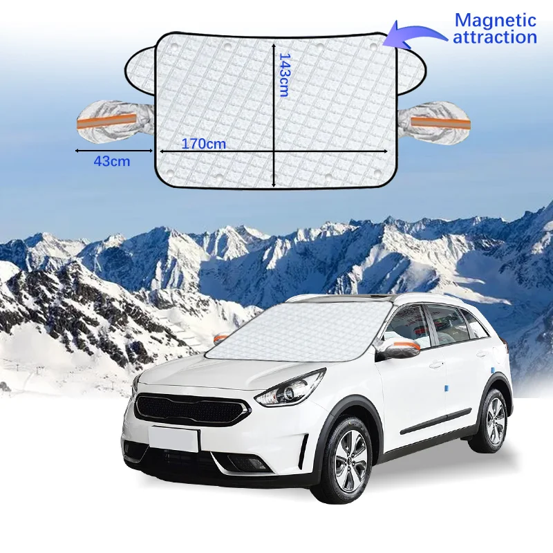 Magnetic Car Windshield Snow Cover Winter Ice-Frost Guard Sun Shade Protector For Kia Niro 2013-2021 Exterior Accessories