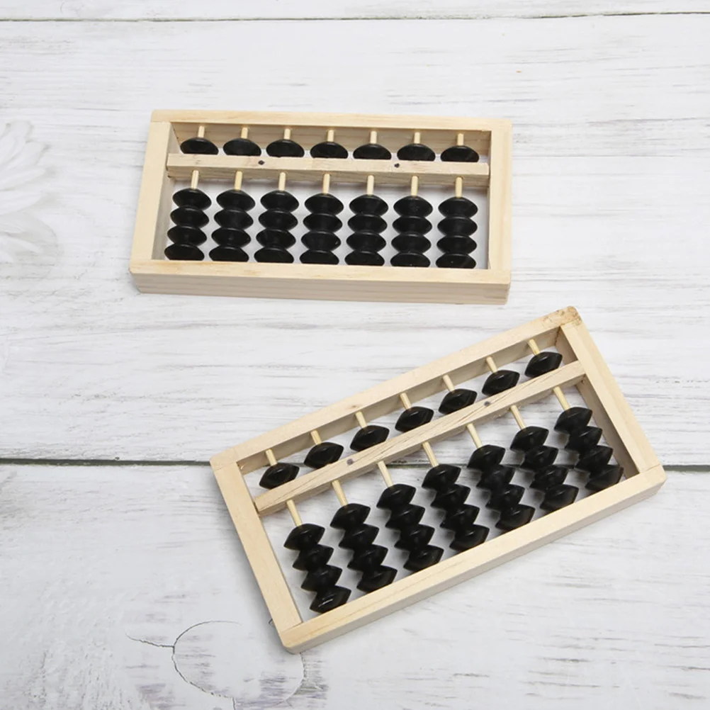 Educational Chinese Abacus Ornament Decorations Wooden Child Mini Toys