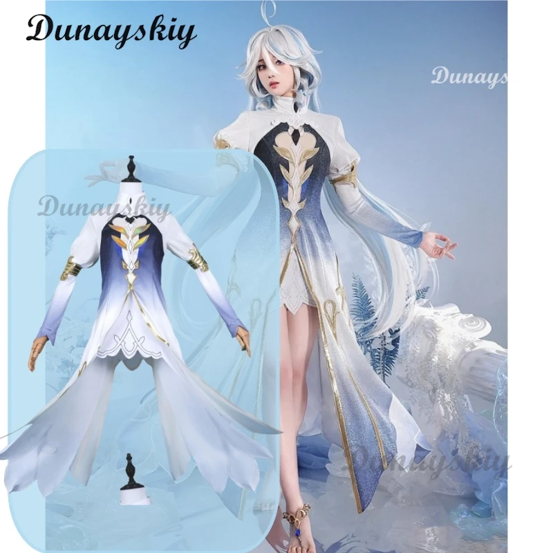 Furina Cosplay Game Genshin impact Focalors Cosplay Costume Fontaine Water God Game Role Play Wigs Comic Con Party Animation