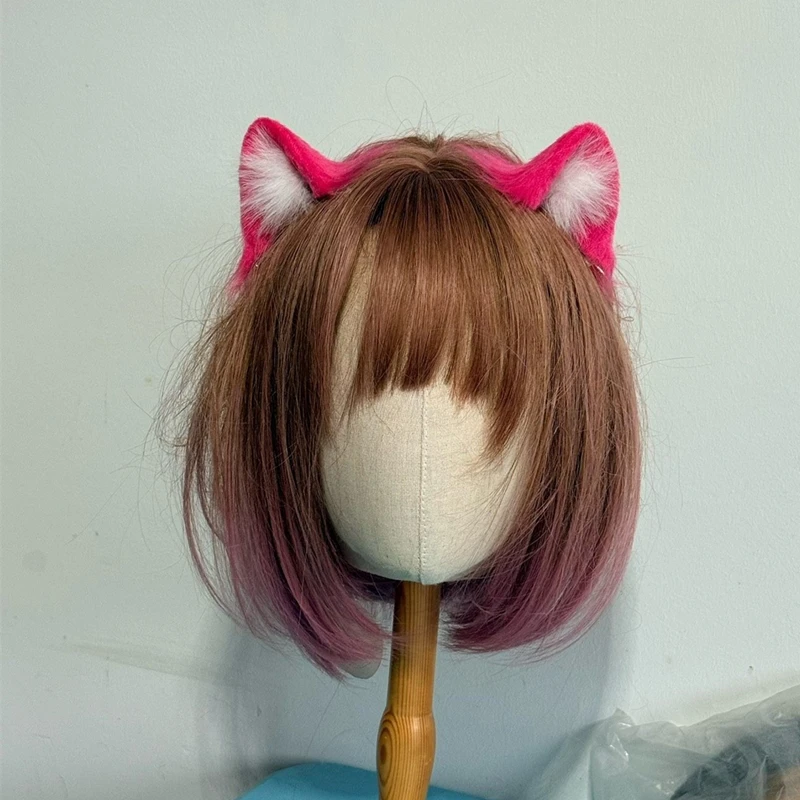 

New Hand Made Work Anime Animals Beast Cat Wolf Fox Ears Hairhoop Headwear for Lolita Halloween Christmas Game Party Cosplay P
