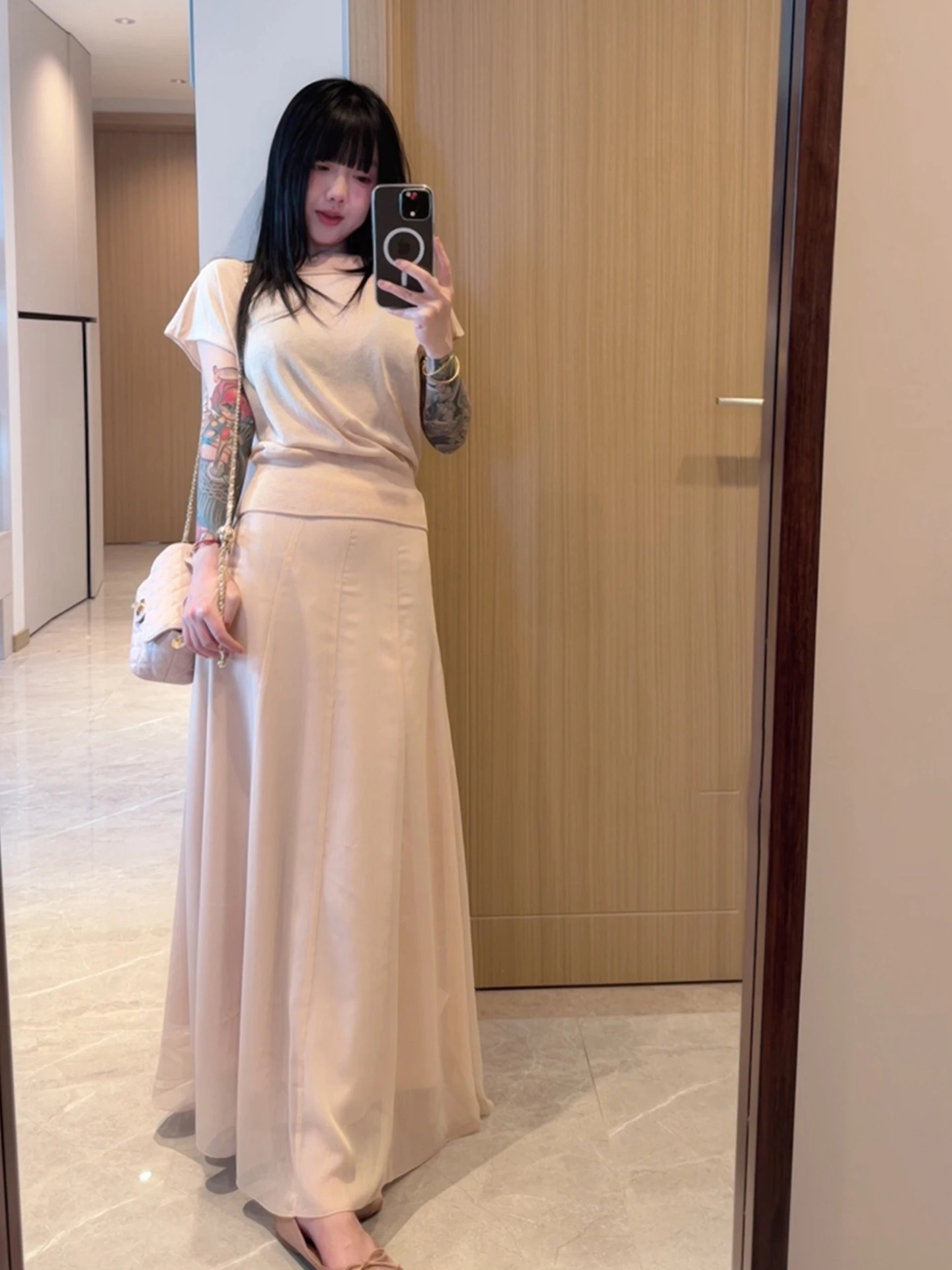 jupe-mi-longue-de-ballet-couleur-peche-pour-femme-nouvelle-collection-ete-taille-haute-style-evase-en-fibre-de-polyester-jupe-en-taffetas-anti-boulochage-style-delicat