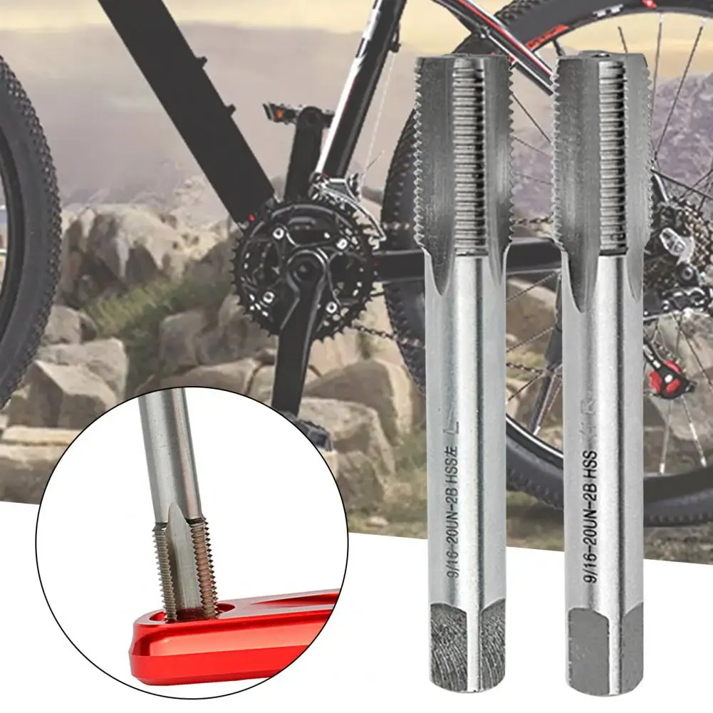 Durable Bike Crank Pedal Tap Left Right High Strength Portable Bicycle Pedal Crank Thread Tap for Cyclist