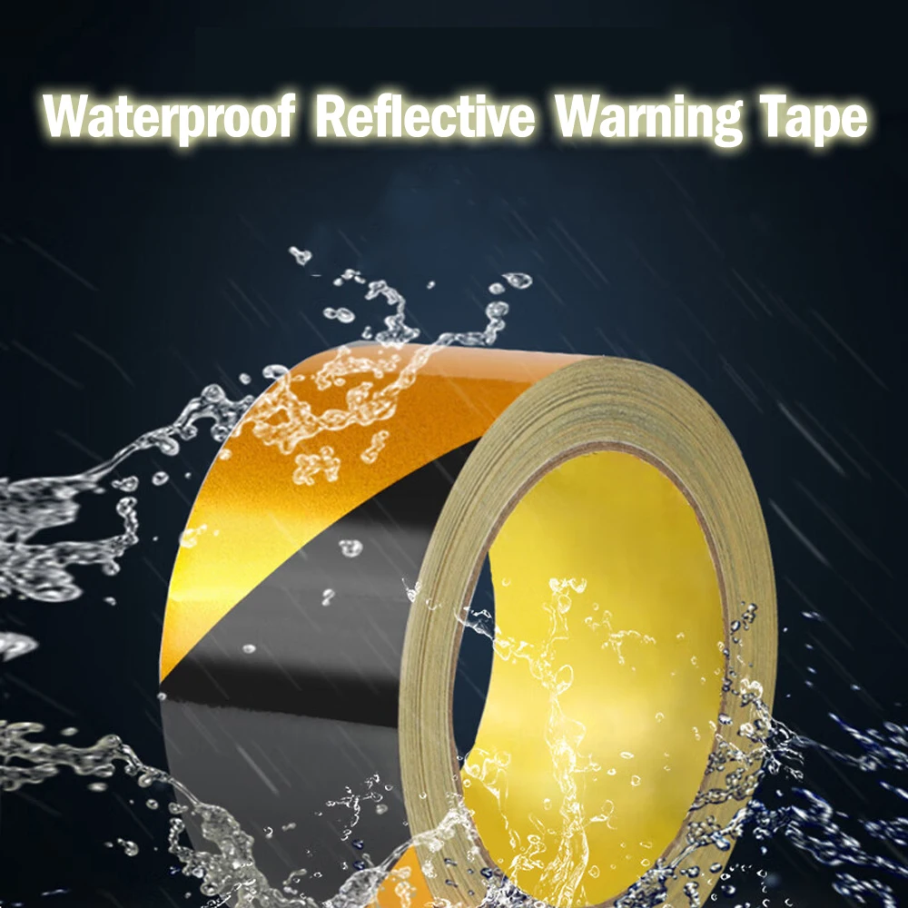 Self-Adhesive Reflective Warning Safety Stripe Tape For Walls, Floors, Pipes,Warehouse