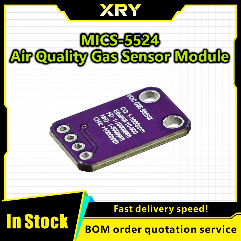 XRY MICS-5524 Air Quality Gas Sensor Module Carbon Monoxide Hydrogen Methane Ethanol H2 CO MICS5524 Detection Board For Arduino