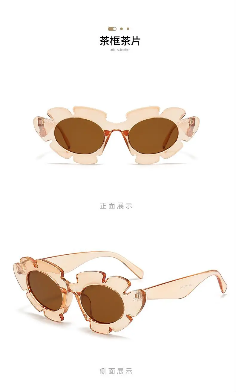 Mode Cat Eye Candy Farben Sonnenbrille Frauen Retro Marke Designer Blume Form Brillen Männer Trend Sonnenbrille UV400 – Detail 9
