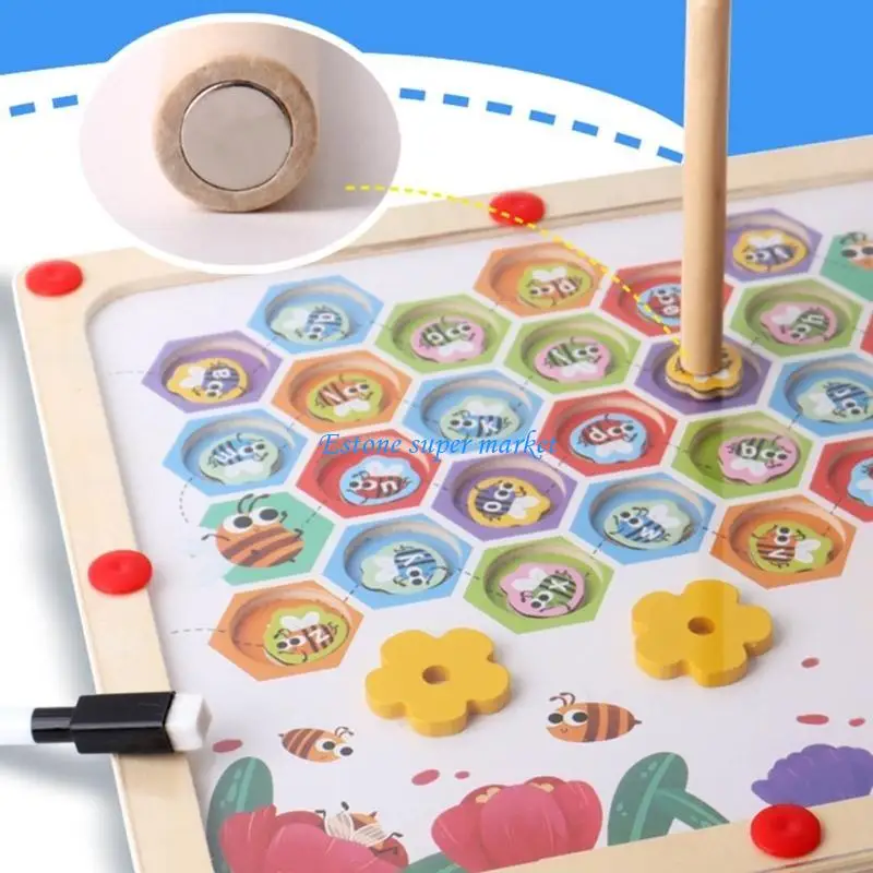 090B لعبة المهارات الحركية الدقيقة للأطفال، لعبة مطابقة الحروف الخشبية، لعبة هدية تعليمية لمرحلة ما قبل المدرسة للأطفال من سن 3 #3