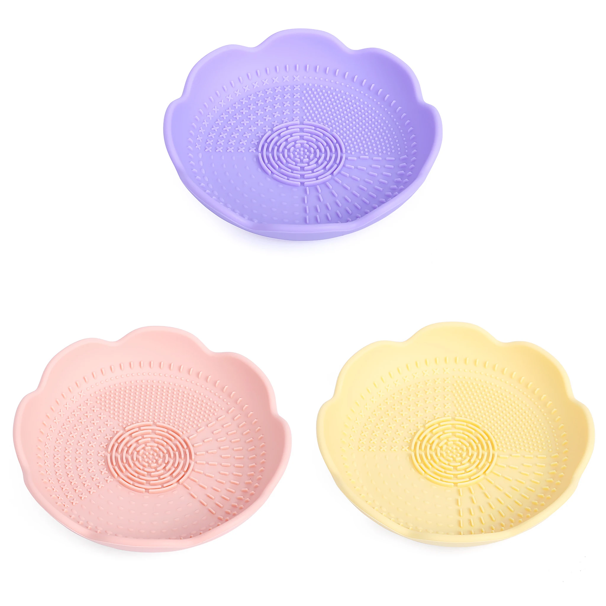 Éponge de nettoyage en forme de fleur pour femme, éponge cosmétique, support facile, outils de maquillage pliables réutilisables, brosse douce, bol propre en silicone, beauté