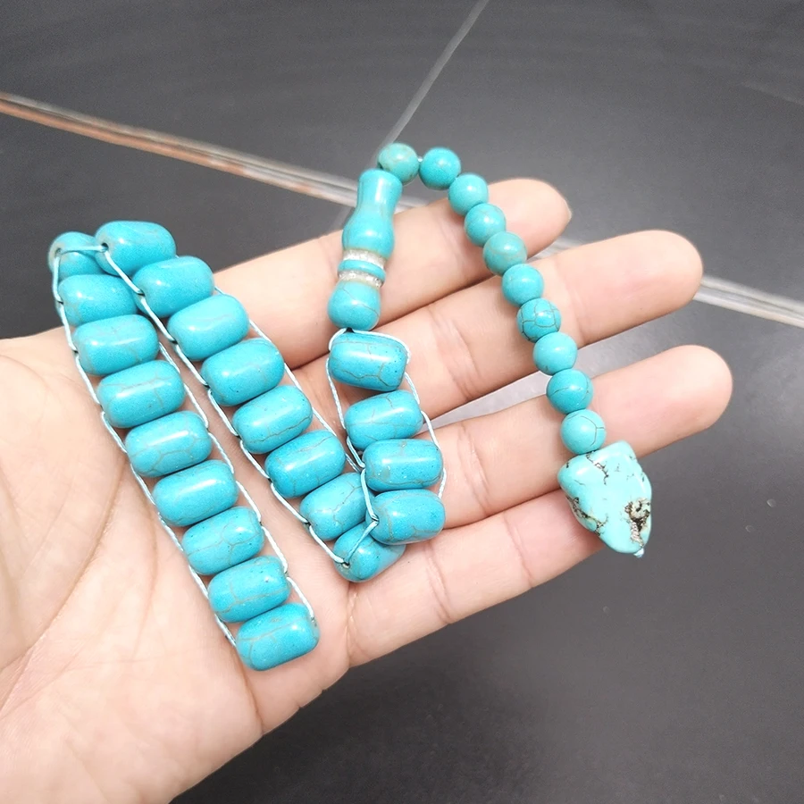 Tasbih turquoise stone Beads Misbaha Bracelet Ramadan gift Greece Accessories on hand