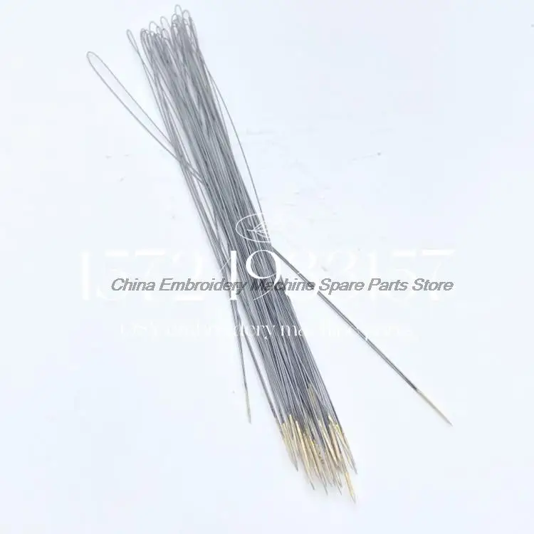 10pcs 21cm 40cm Threading Needle Crochet Thread Needles for Tajima Towel Embroidery Computer Embroidery Machine Accessories