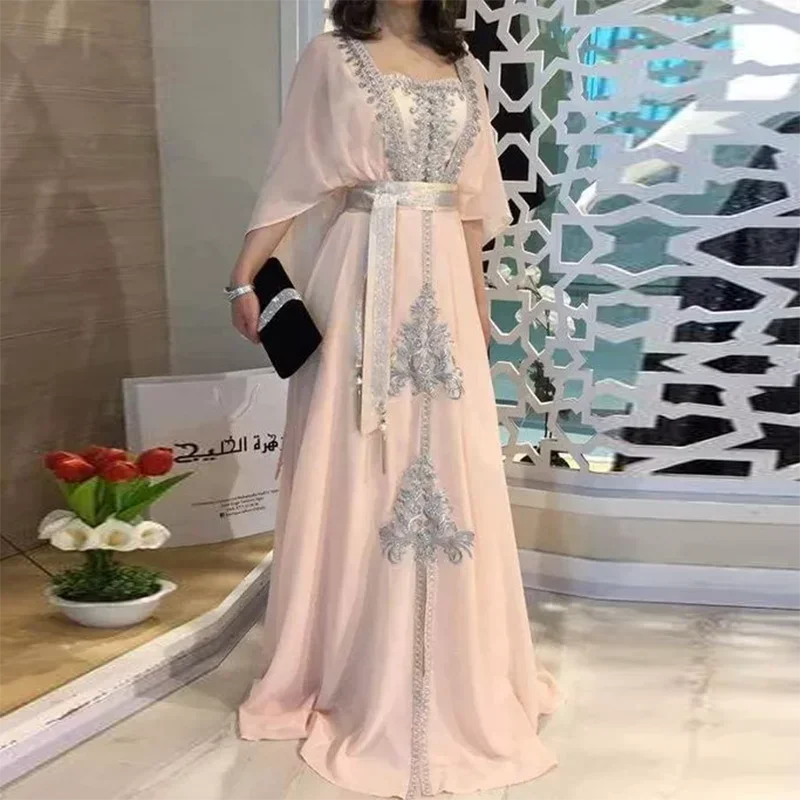 Dubai Evening Dress Formal Party Banquet Dress Lace promDress Muslim Arab Bridal Dress Moroccan Style Customization فساتين السه