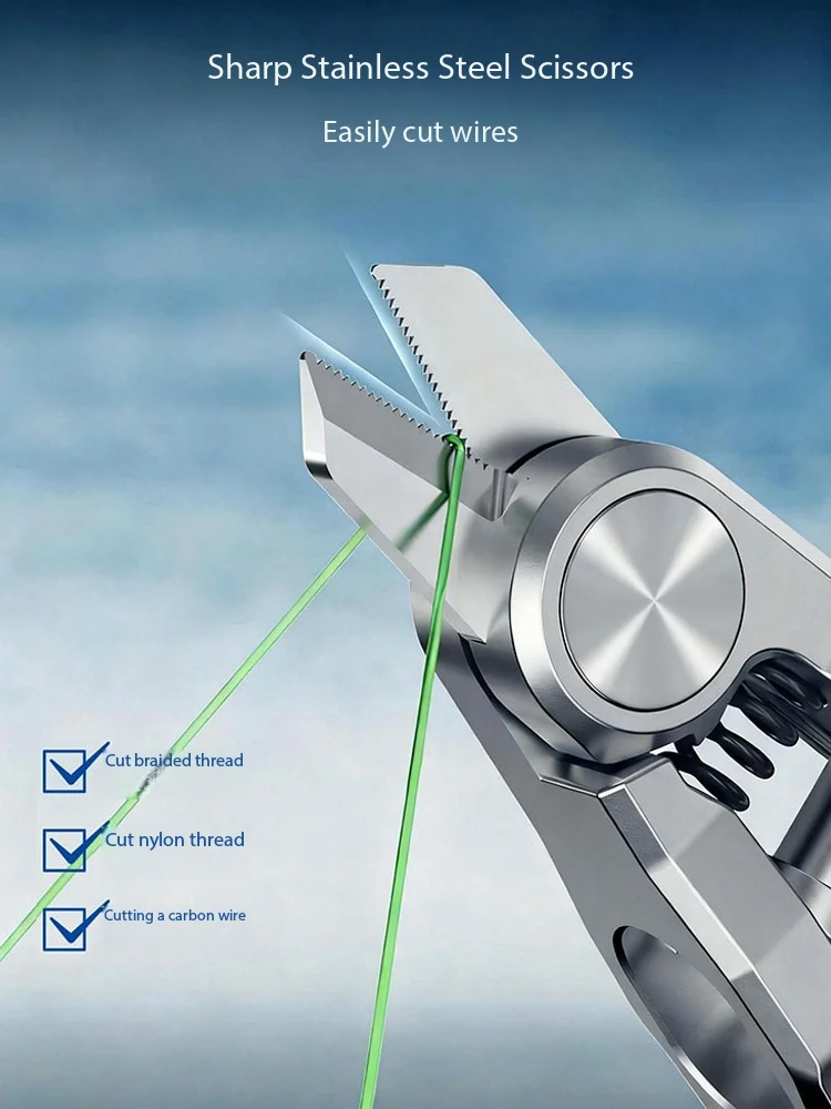 

Three In One Fishing Line Cutter, Hnot Tying Hook Tying Auxiliary Tool, Multifunctional Fly Fishing, Strong Horse PE Line Cutter