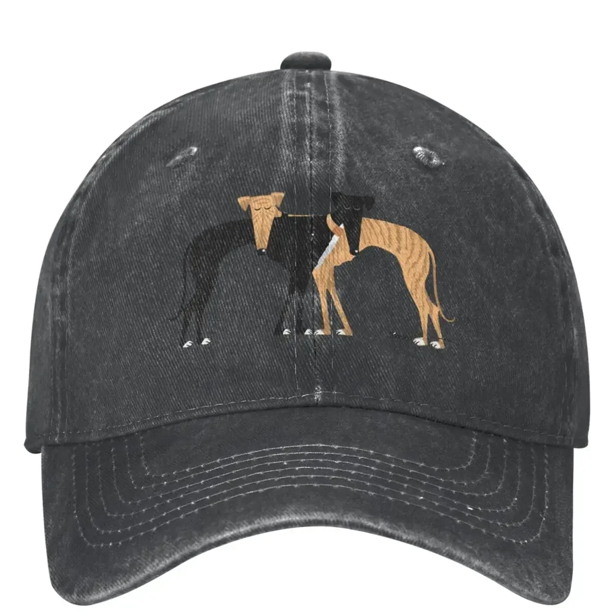 Greyhound Dog Washed Baseball Cap Head Rest Brindle Hound Streetwear Trucker Hat Summer Female Male Outdoor Sport Baseball Caps