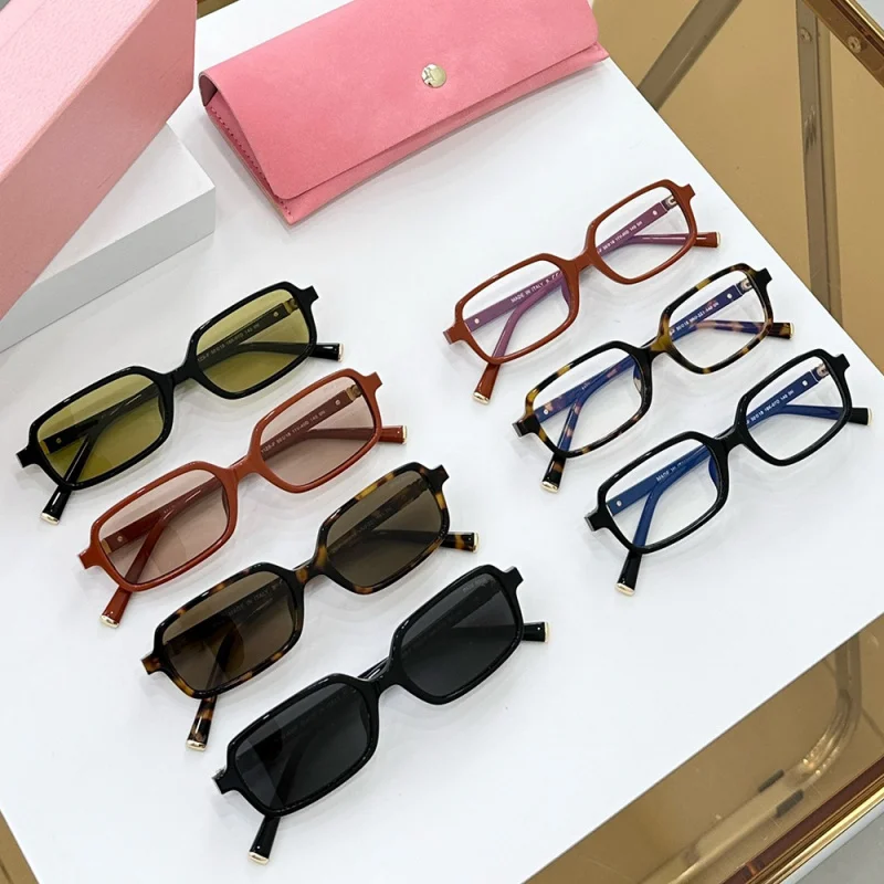 

2025 new fashion square frame European and American glasses frame sunglasses women's small face sunglasses