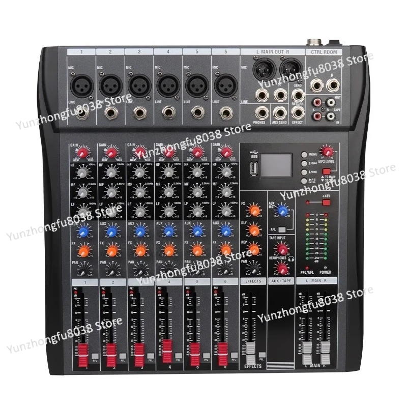 

DT8S Professional 8-way Mixer DSP Effect USB Bluetooth Reverb