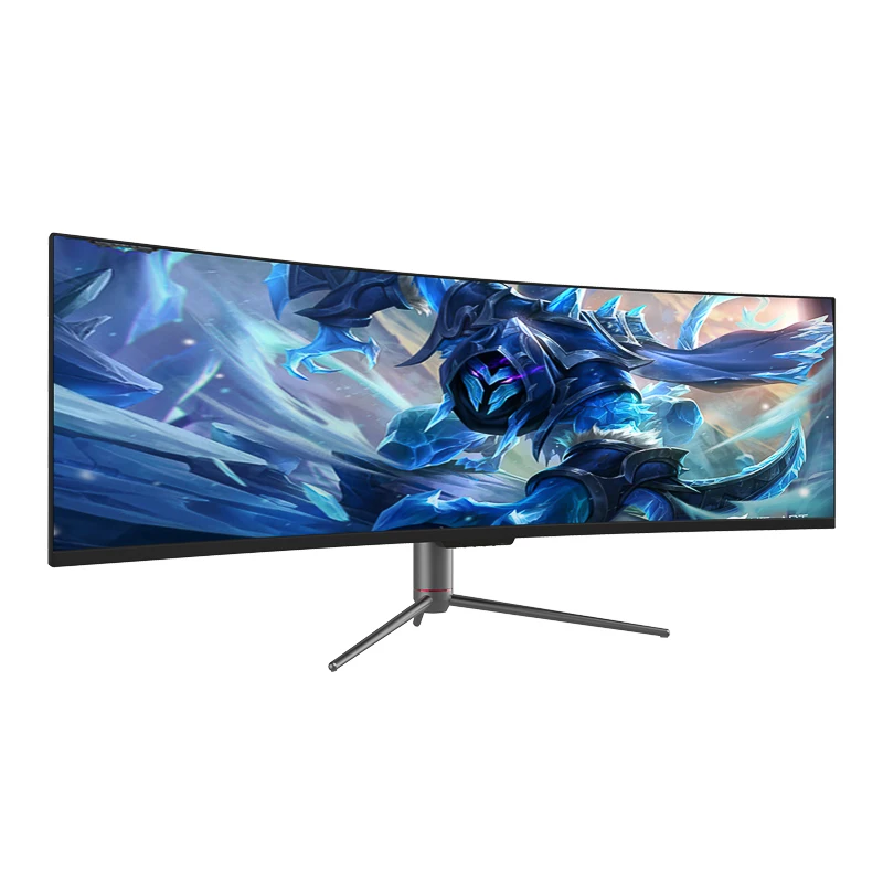

Игровой монитор Изогнутый компьютер 49-дюймовый сверхширокий 144 Гц 4k Светоизлучающий диод Подсветка Красивый дизайн