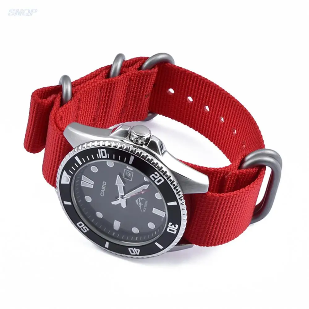 النايلون قماش حزام ساعة اليد 20 مللي متر 22 مللي متر الرجال النساء الرياضة سوار المعصم حلقة مشبك الفرقة ل أوميغا سايكو كاسيو