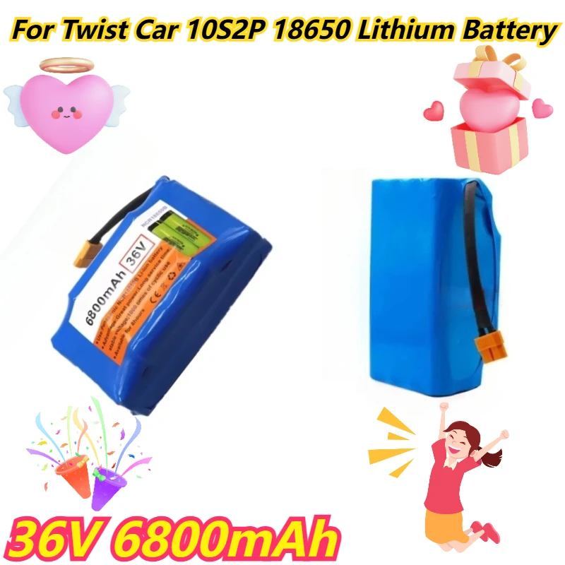 

36V 6800mAh For Twist Car 10S2P 18650 Lithium Battery