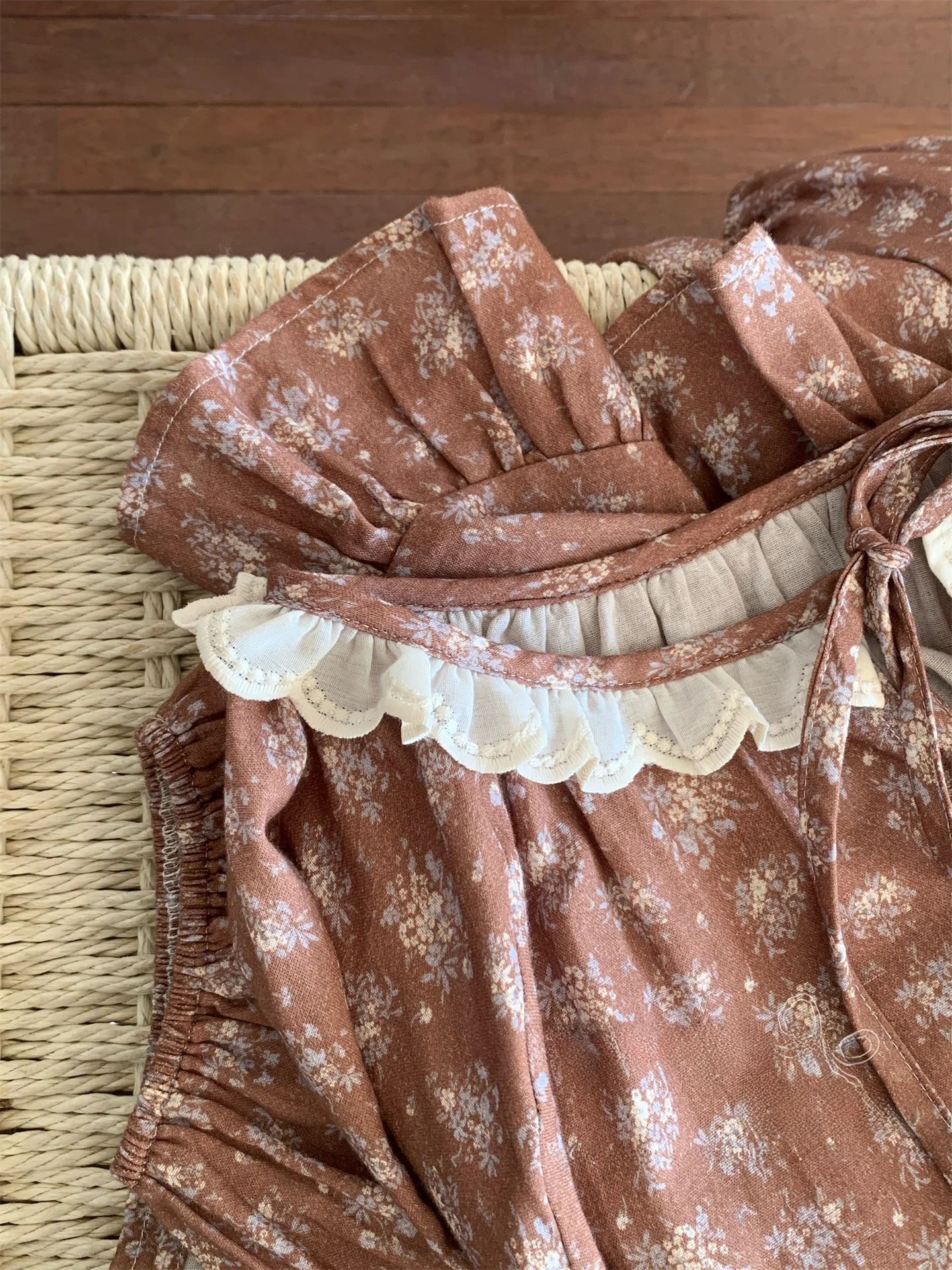 set-di-abbigliamento-per-casa-in-puro-cotone-con-pizzo-floreale-per-bambine-vestito-a-doppio-strato-in-garza-stile-retro-dolce-maniche-lunghe-lunghezza-media