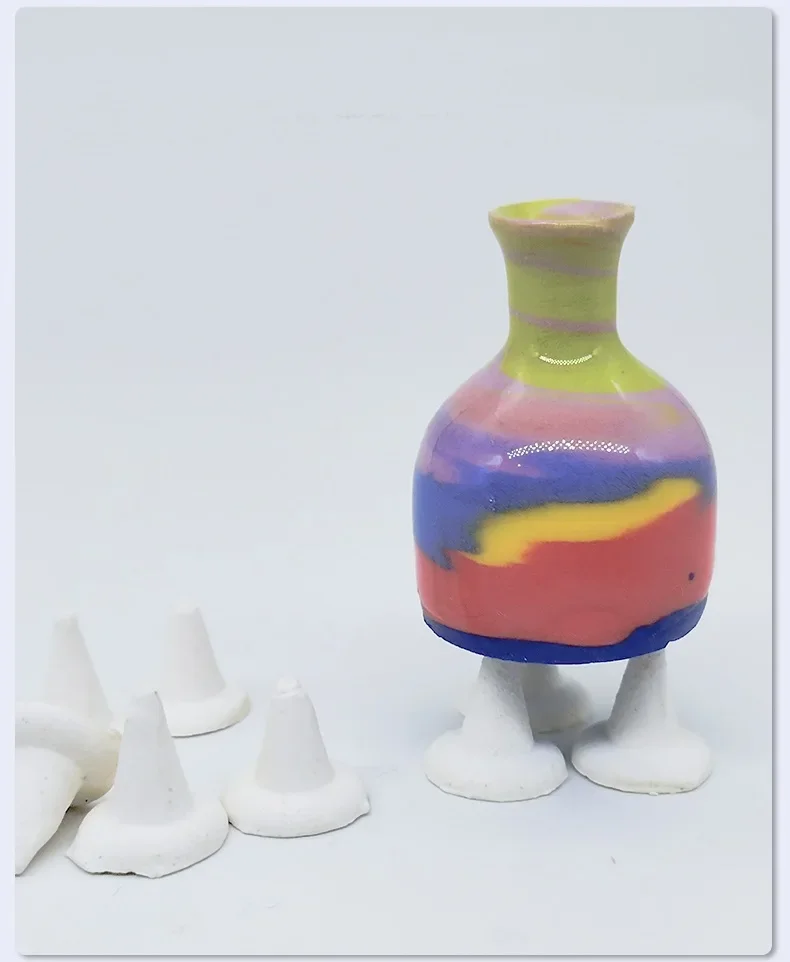 Alumina Conical Nail Set - High-Temp Resistant Ceramic Firing Support Tool for DIY Pottery & Vase Projects