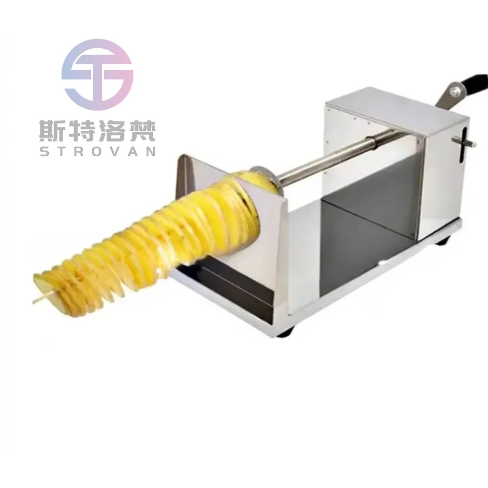 Manual Stainless Steel Spiral Potato Cutter Tornado Potato Cutter Machine