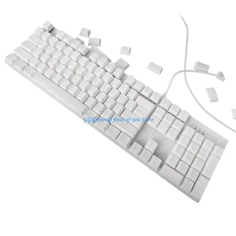 

H9EB 104 Ключ PBT Blank Keycaps Оригинальный профиль геймер без буквы белой клавиши для переключателей MX Механические