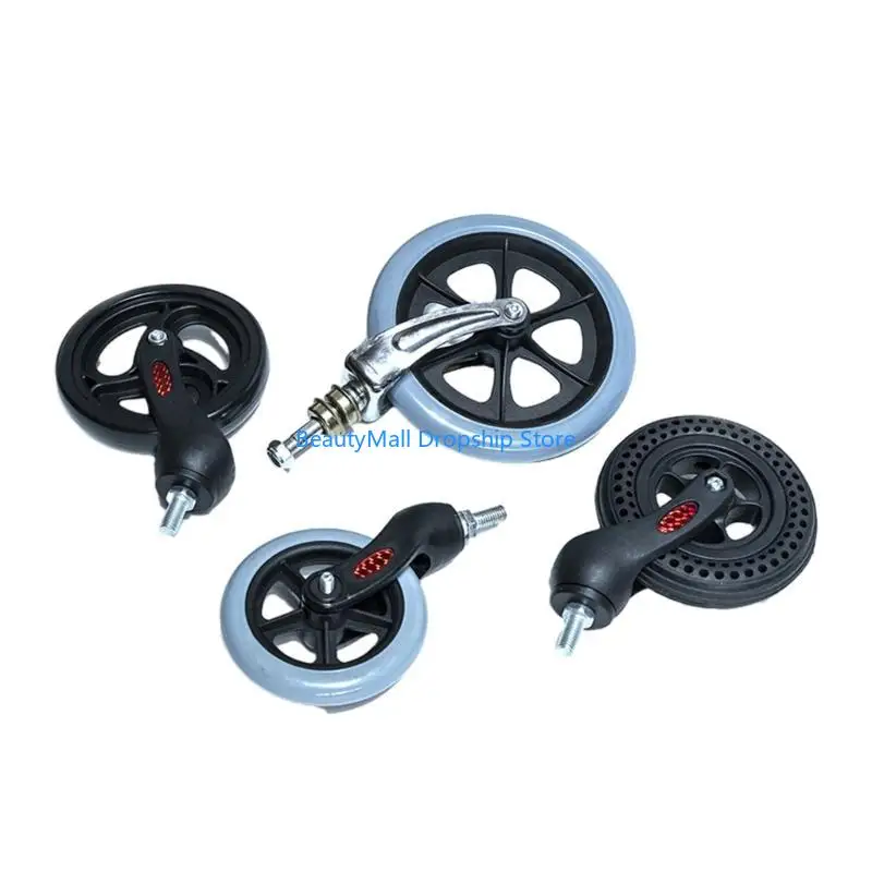 40JD Wheelchair Front Wheel with Front Fork Drive,Replacement Wheel for Wheelchairs