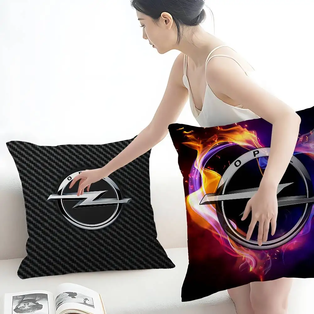 O-OPEL LOGO 45*45cm Cushion Cover Pillow Cover Decor Pillowcase Home Pillowcase For Couch Pillow
