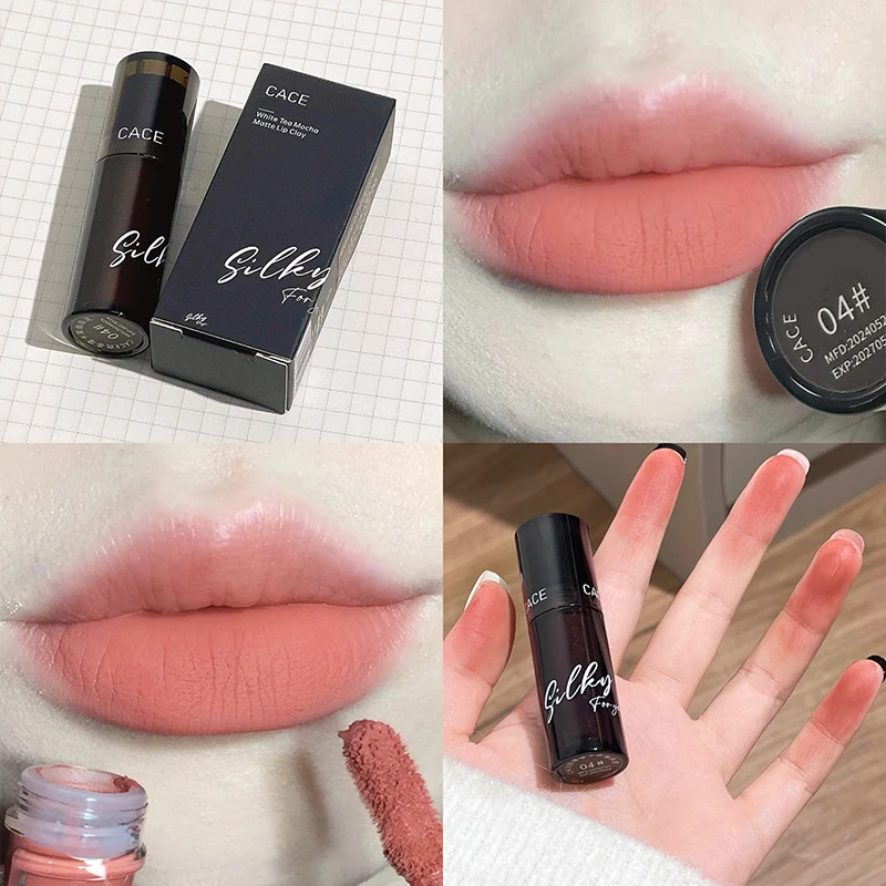 Labio mate de terciopelo, resistente al agua, brillo de labios desnudo, niebla de larga duración, esmalte de arcilla, tinte de labios rojo, maquillaje Sexy para mujer, Cosméticos Coreanos