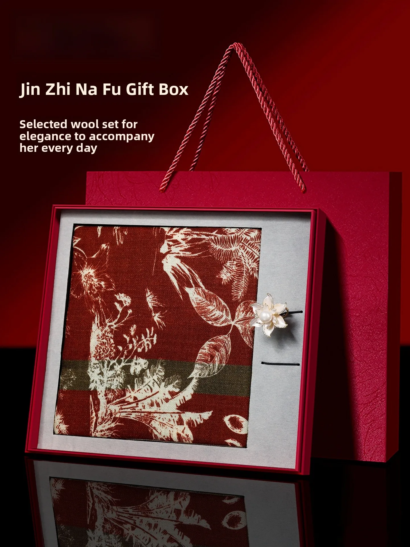 woolen-scarf-square-shawl-air-conditioned-room-new-style-outerwear-women's-mom's-style-birthday-gift-box-floral-print-double