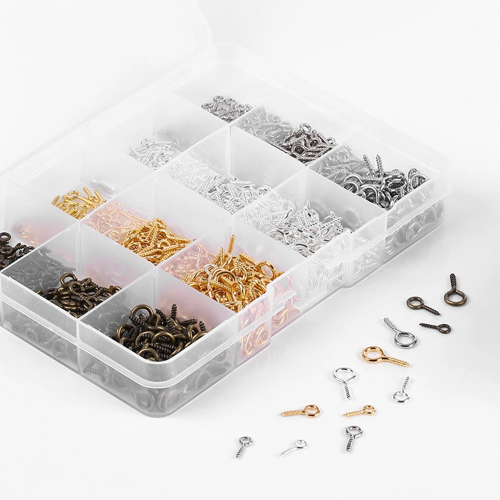

960pcs Screw Eye Pin Sterling Silver Mini Pins for Crafting Jewelry Making Beads Accessories Durable Safe Strong Structure